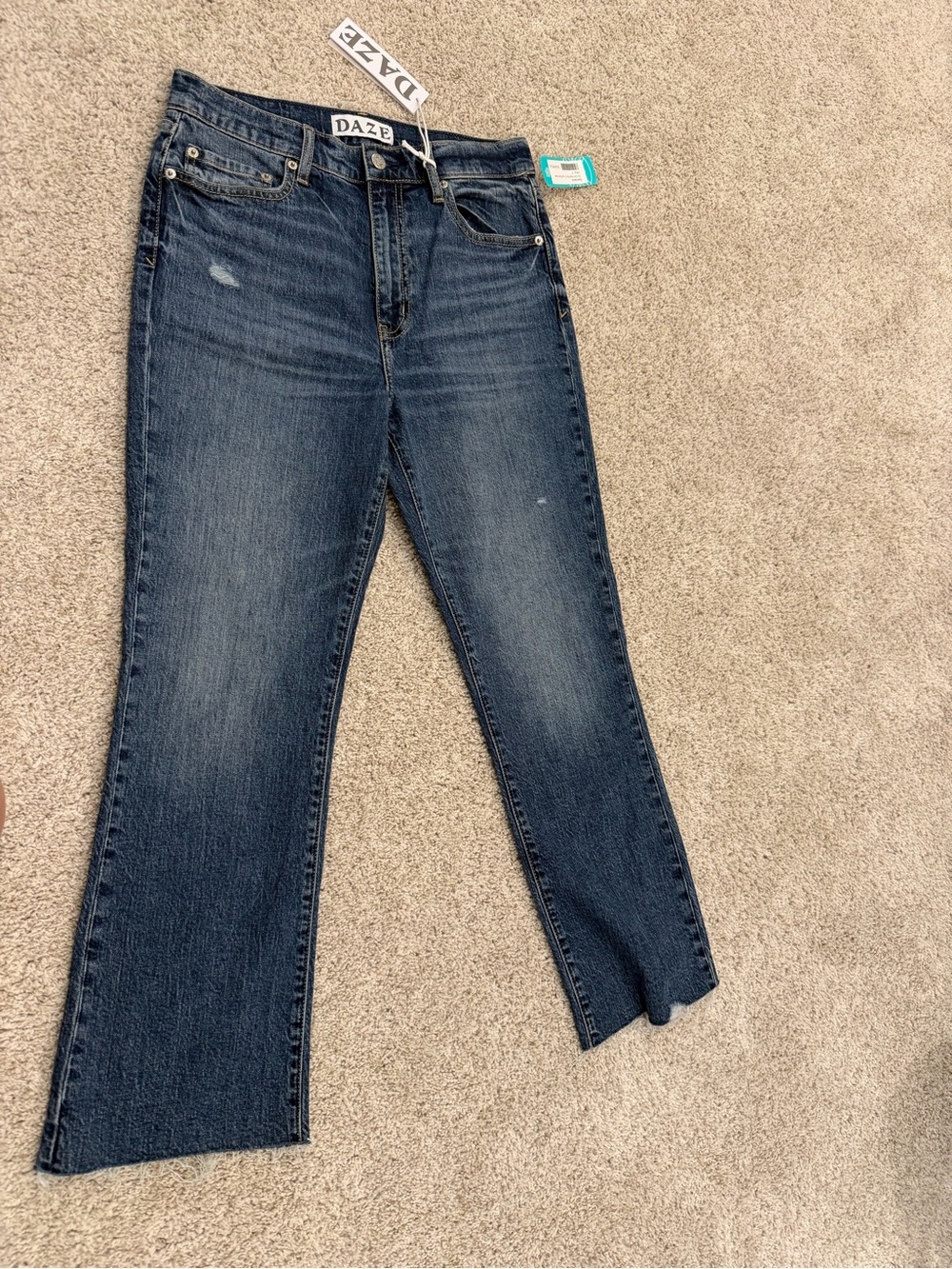 DAZE Women's Dark Blue Flare Jeans